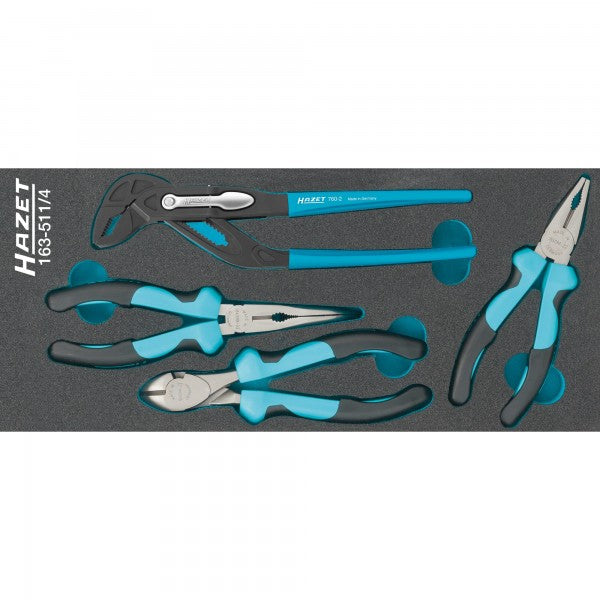 Pliers set, 4 pieces (163-511/4, HAZET)