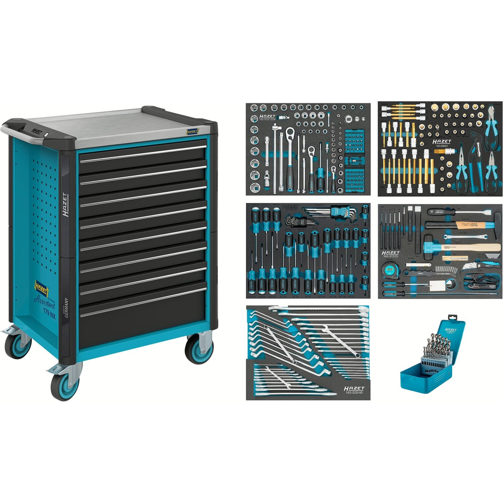 Instrumentu ratiņi Assistent 179NX ar instrumentu komplektu, 314 gab. (179NX-8/314, HAZET)