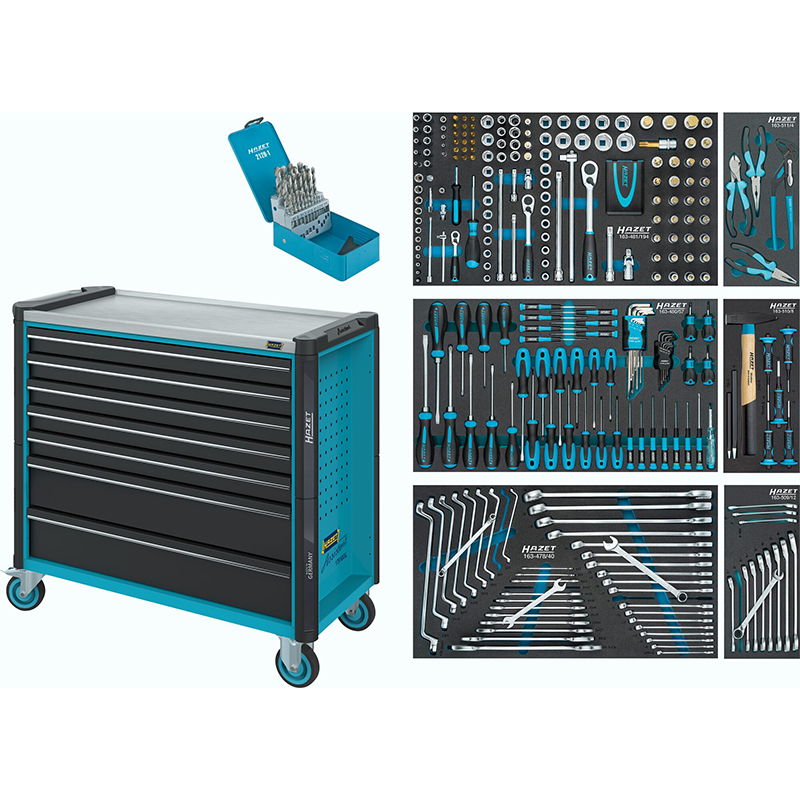 Tool trolley Assistent 179NXXL with 340-piece tool assortment (179NXXL-7/340, HAZET)