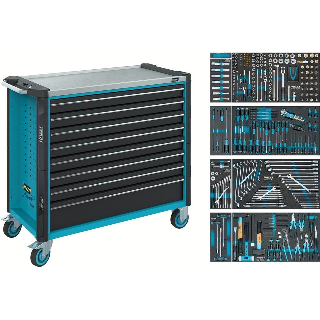 Tool trolley Assistent 179NXXL with 378-piece tool assortment (179NXXL-8/378, HAZET)