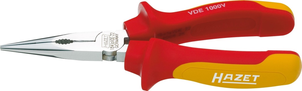 Snipe Nose Pliers with VDE Insulation 160 mm (1841AVDE-22, HAZET)