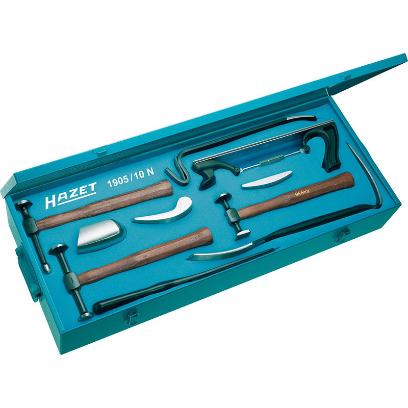 Body repair tool set, 10 pieces (1905/10N, HAZET)