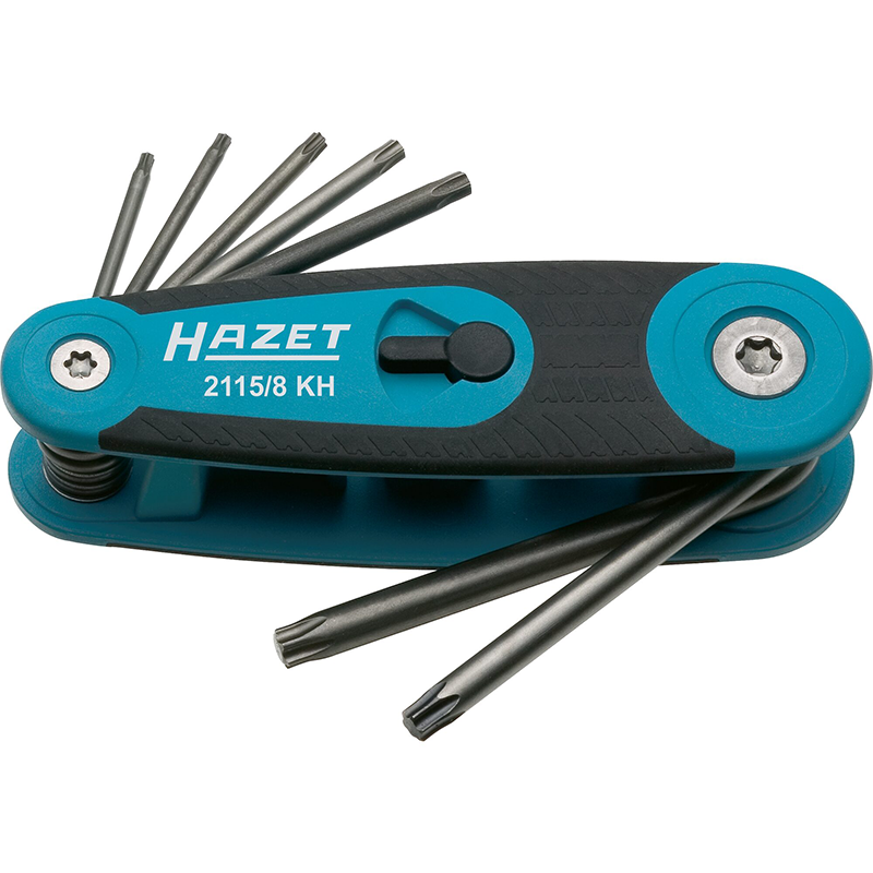 Kampinių atsuktuvų rinkinys - vidinis TORX® profilis (2115/8KH, HAZET)