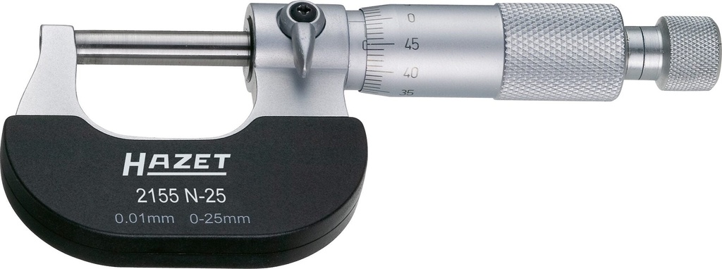 Precīzijas mikrometrs 0–25 mm (2155N-25, HAZET)
