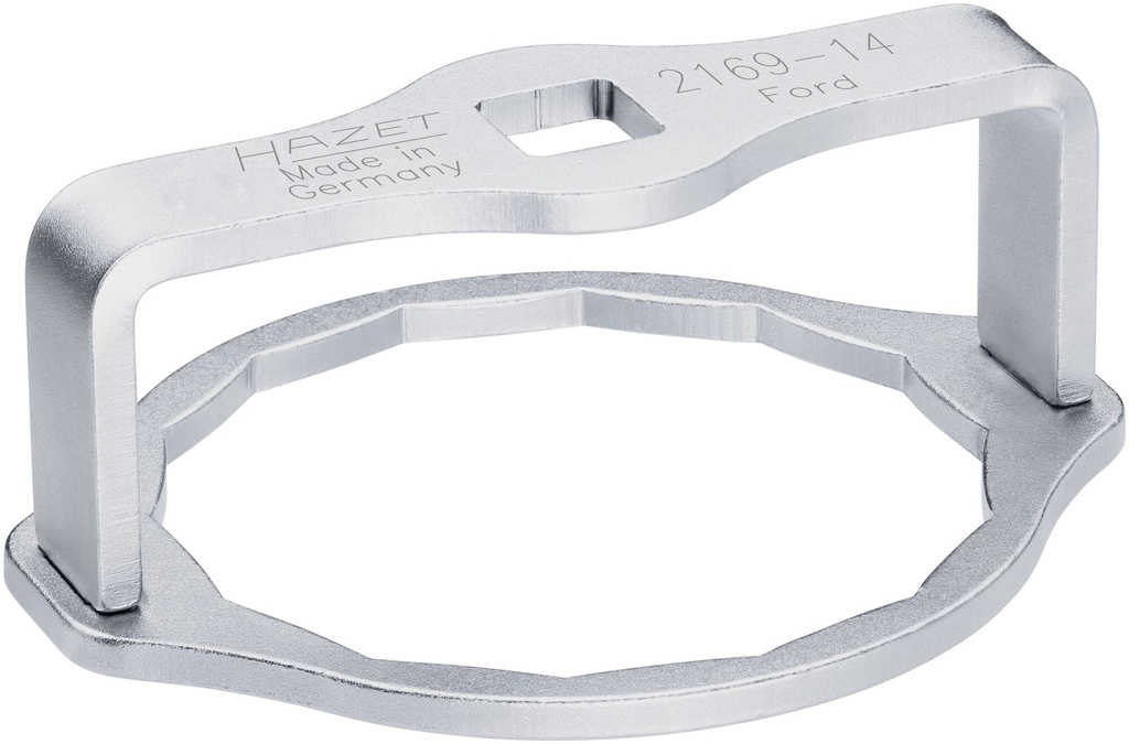 Alyvos filtro raktas - 1/2 colio (12.5 mm) kvadratas, tuščiaviduris (2169-14, HAZET)