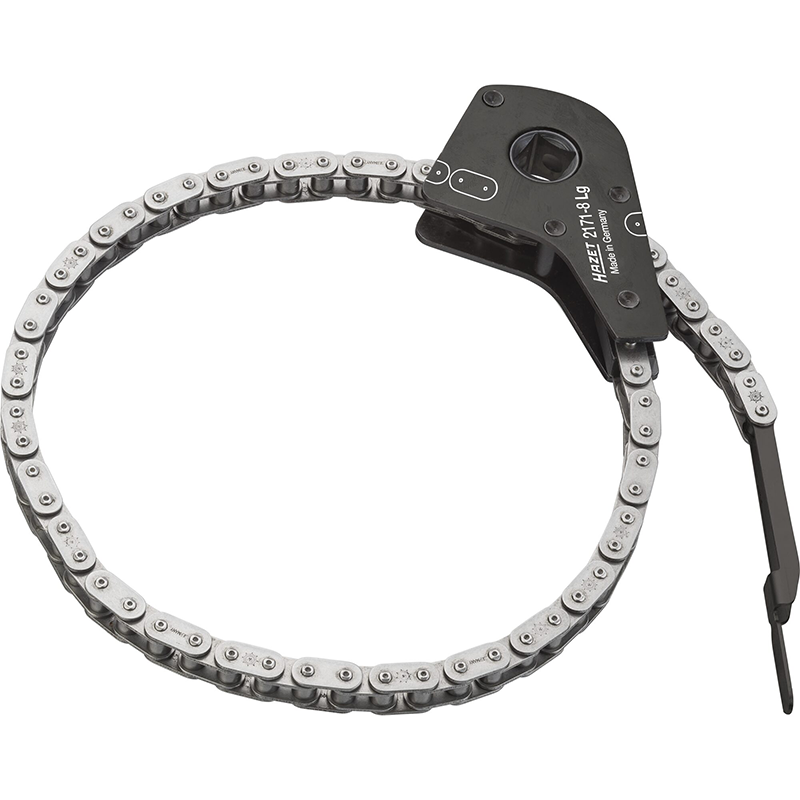 Oil filter chain wrench - 1/2 inch (12.5 mm) square, hollow (2171-8LG, HAZET)