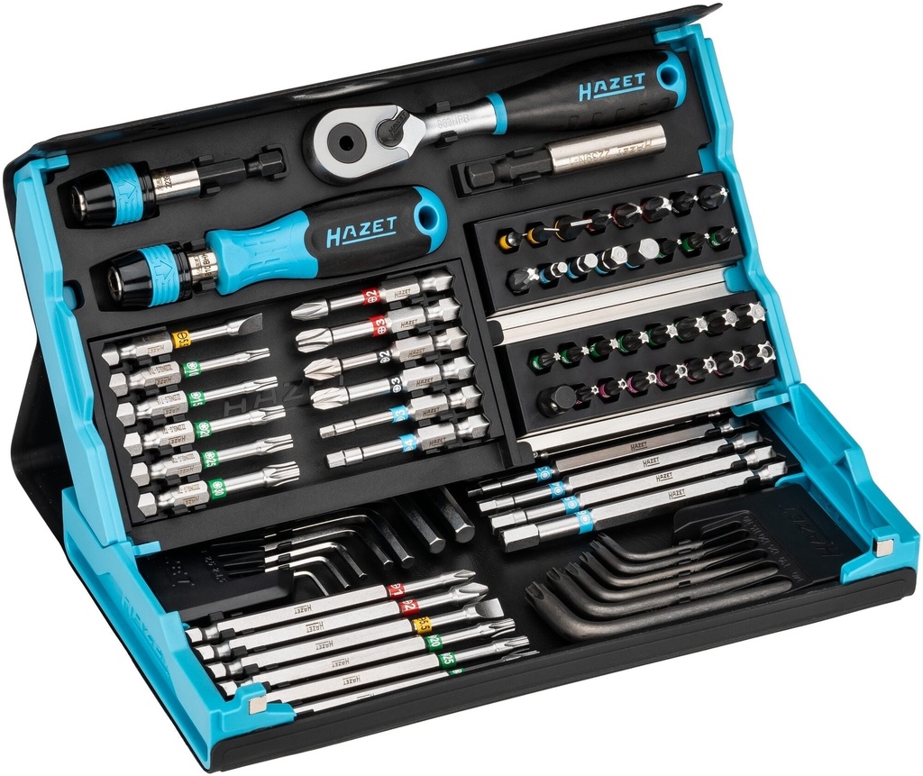 Antgalių (bitų) rinkinys SmartCase, 73 vnt., 1/4 col. (2200SC-31, HAZET)