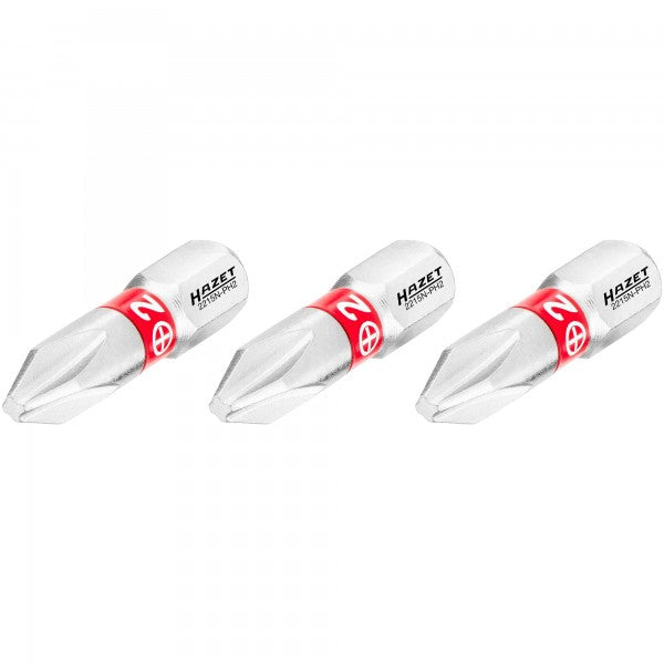 Atsuktuvo antgalis, kryžminis Phillips PH2, 1/4″ (6,3 mm) šešiabriaunis (2215N-PH2/3, HAZET)
