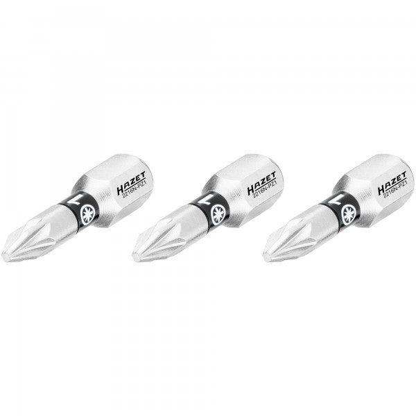 Atsuktuvo antgalis, kryžminis Pozidriv PZ1, 1/4″ (6,3 mm) šešiabriaunis (2216N-PZ1/3, HAZET)