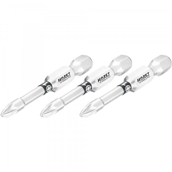 Atsuktuvo antgalis, kryžminis Pozidriv PZ1, 1/4″ (6,3 mm) šešiabriaunis (2216NSLG-PZ1/3, HAZET)