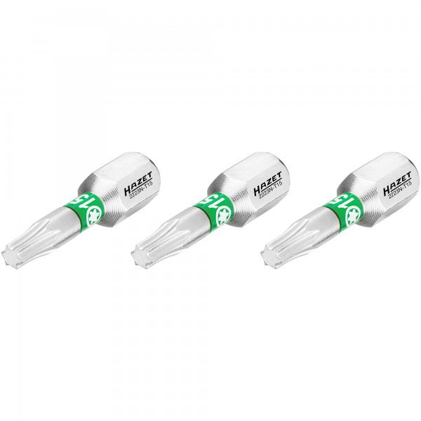 Atsuktuvo antgalis, žvaigždinis Torx T15, 1/4″ (6,3 mm) šešiabriaunis (2223N-T15/3, HAZET)