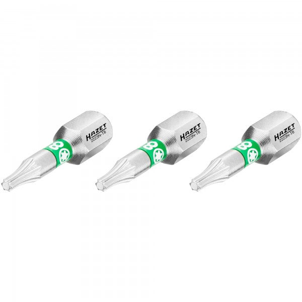 Atsuktuvo antgalis, žvaigždinis Torx T8, 1/4″ (6,3 mm) šešiabriaunis (2223N-T8/3, HAZET)