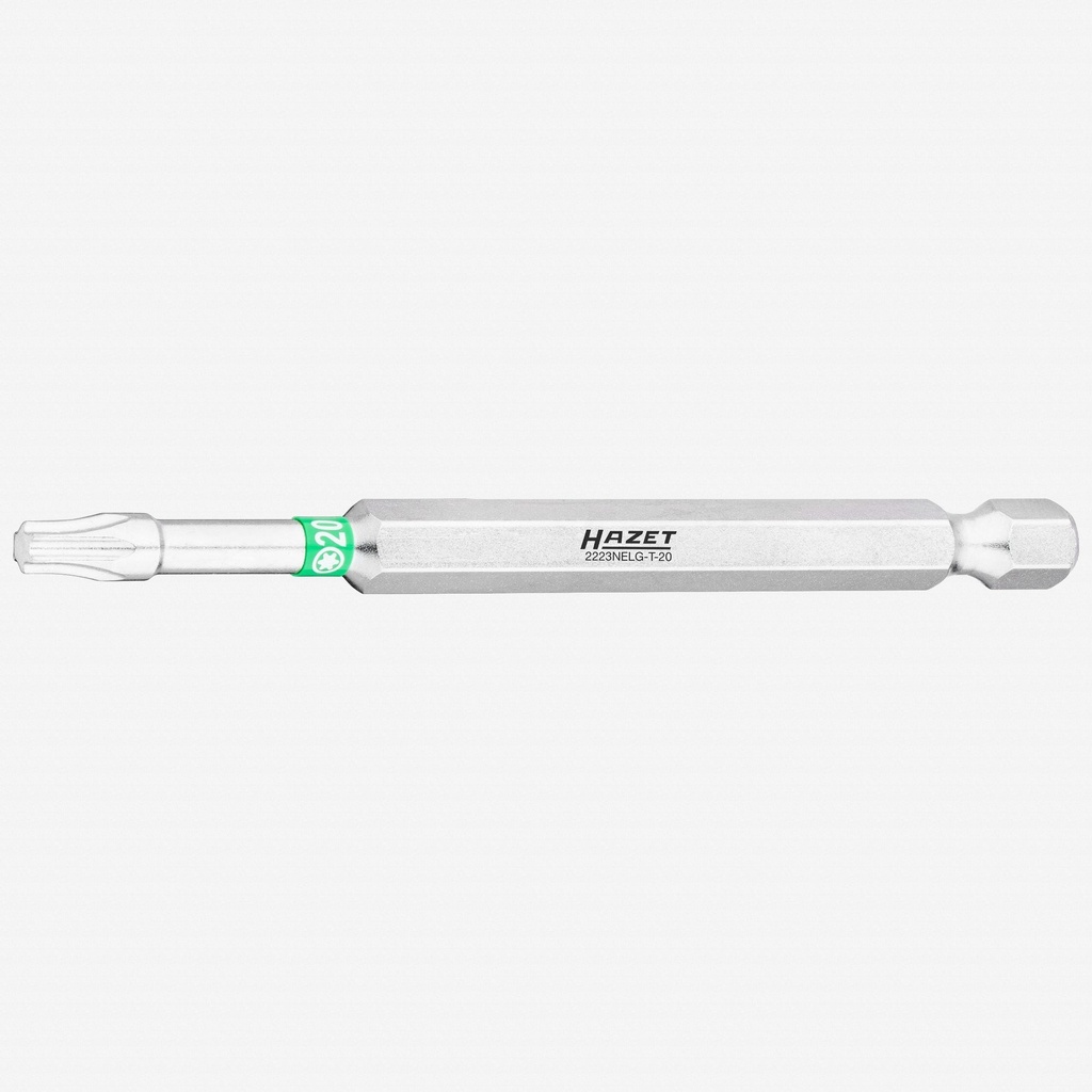 Atsuktuvo antgalis, žvaigždinis Torx T20, 1/4″ (6,3 mm) šešiabriaunis (2223NELG-T20, HAZET)