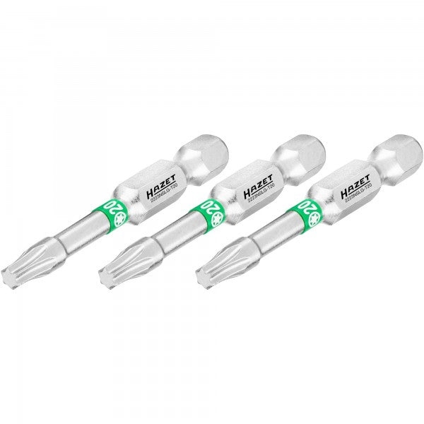 Atsuktuvo antgalis, žvaigždinis Torx T20, 1/4″ (6,3 mm) šešiabriaunis (2223NSLG-T20/3, HAZET)