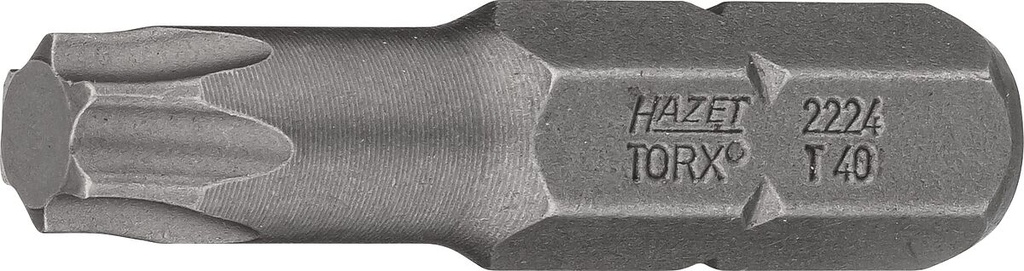 Atsuktuvo antgalis, žvaigždinis Torx T40, 5/16″ (8 mm) šešiabriaunis (2224-T40, HAZET)