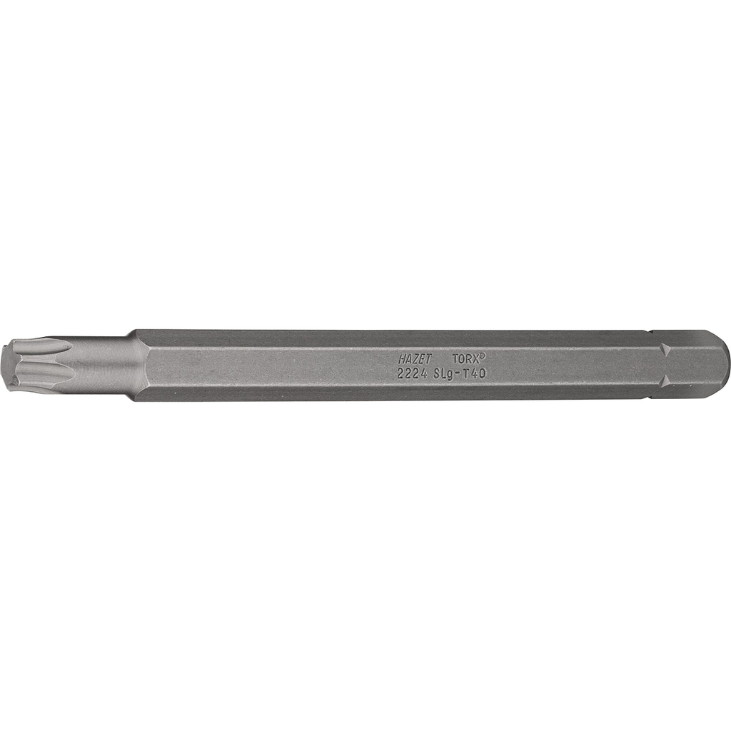 Screwdriver bit, Torx T40, 5/16″ (8 mm) hex (2224SLG-T40, HAZET)
