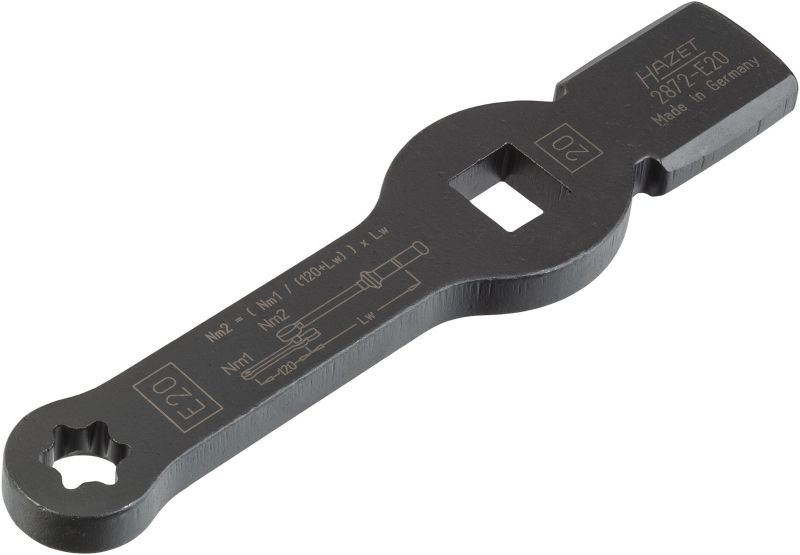 Smūginis (kalamas) žvaigždinis veržliaraktis E20, 3/4″ pavara (2872-E20, HAZET)