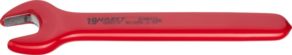 Single open-end wrench with protective insulation, 19 mm (450KV-19, HAZET)