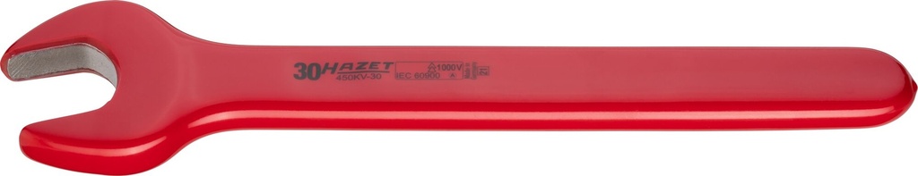Single open-end wrench with protective insulation, 30 mm (450KV-30, HAZET)