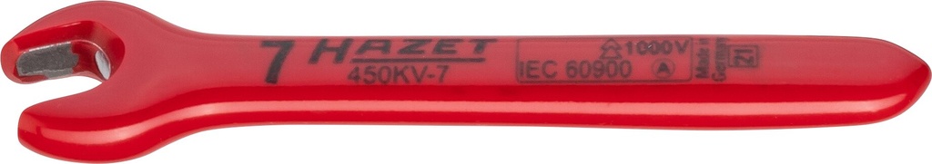 Viengalis veržliaraktis su apsaugine izoliacija 1000 V, 7 mm (450KV-7, HAZET)