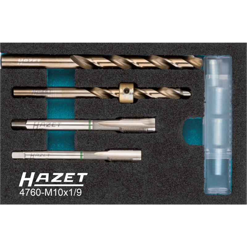 Glow plug repair set M10x1, 9 pieces (4760-M10X1/9, HAZET)