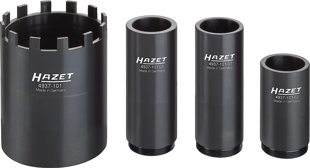 Commercial vehicle pin wrench set, 3/4" (20 mm) square, 4 pcs (4937-101/4, HAZET)