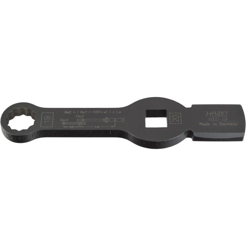 Trieciena (sitamā) 12 punktu gredzenatslēga 19 mm, 3/4″ piedziņa (4937-19, HAZET)