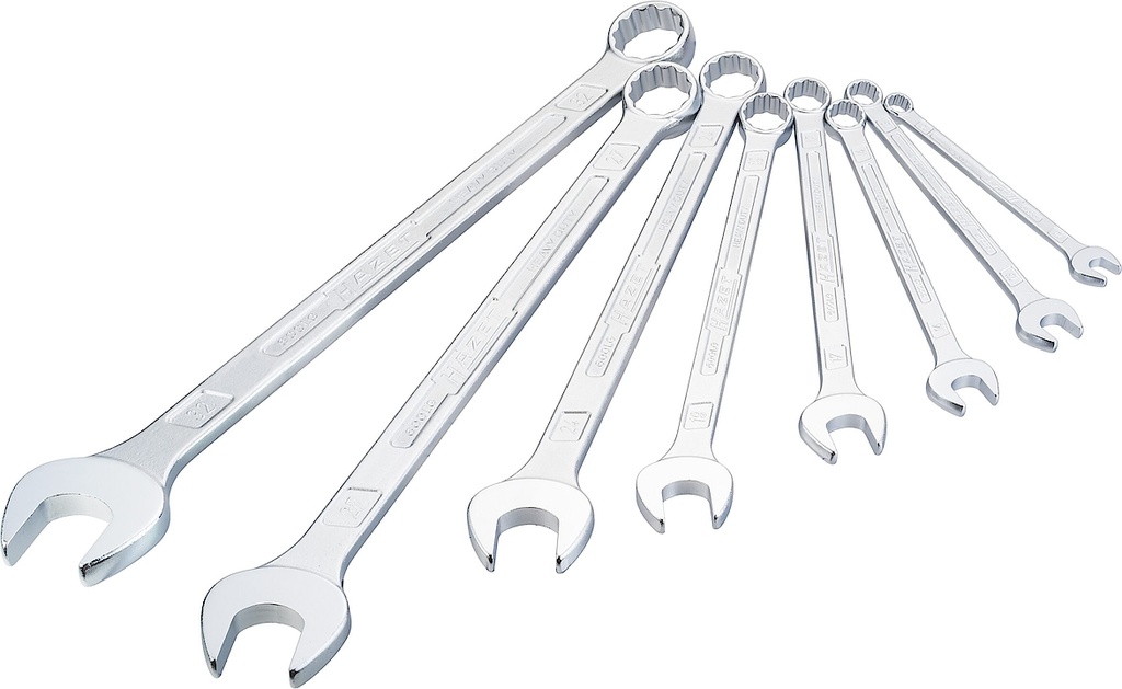 Kombinuotų veržliarakčių rinkinys, itin ilgi, 8 vnt. (10–32 mm) (600LG/8, HAZET)