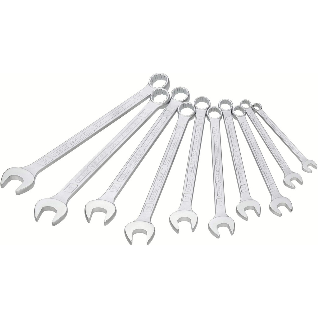 Kombinuotų veržliarakčių rinkinys, 10 vnt. (8–19 mm) (600SPC/10, HAZET)