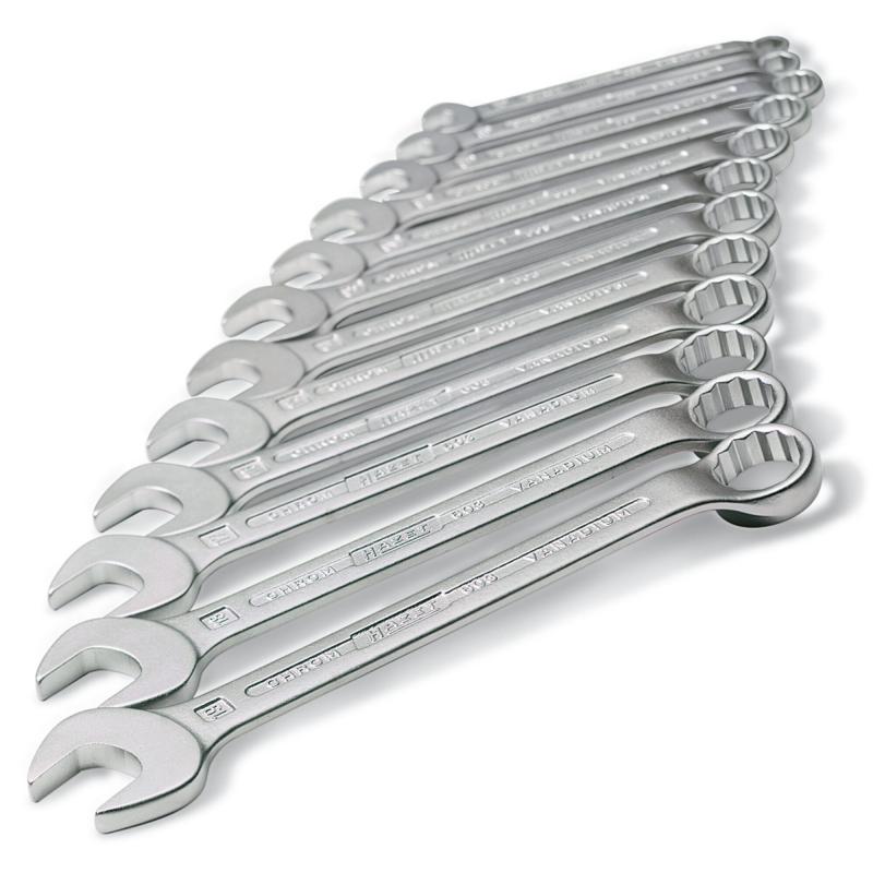 Kombinuotų veržliarakčių rinkinys, 17 vnt. (7–27 mm) (603/17N, HAZET)