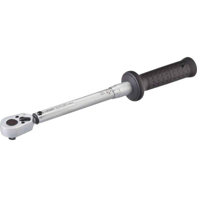 Dinamometrinis raktas su JAV standarto skale, momento diapazonas 6,8–54,2 Nm (6114-1CT, HAZET)