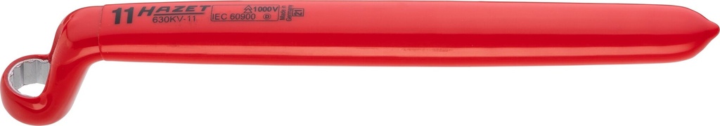 Single box-end wrench with protective insulation, 11 mm (630KV-11, HAZET)
