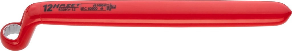 Single box-end wrench with protective insulation, 12 mm (630KV-12, HAZET)