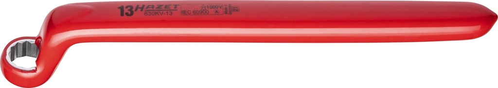 Vienpusēja gredzenatslēga ar aizsargizolāciju, 13 mm (630KV-13, HAZET)