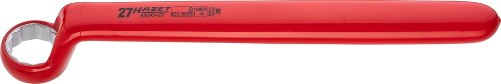 Single box-end wrench with protective insulation, 27 mm (630KV-27, HAZET)