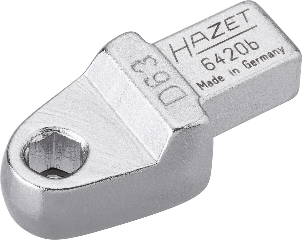 Įdėklo laikiklis antgaliams - 9x12 mm įdėklo kvadratas, vientisas (6420B, HAZET)