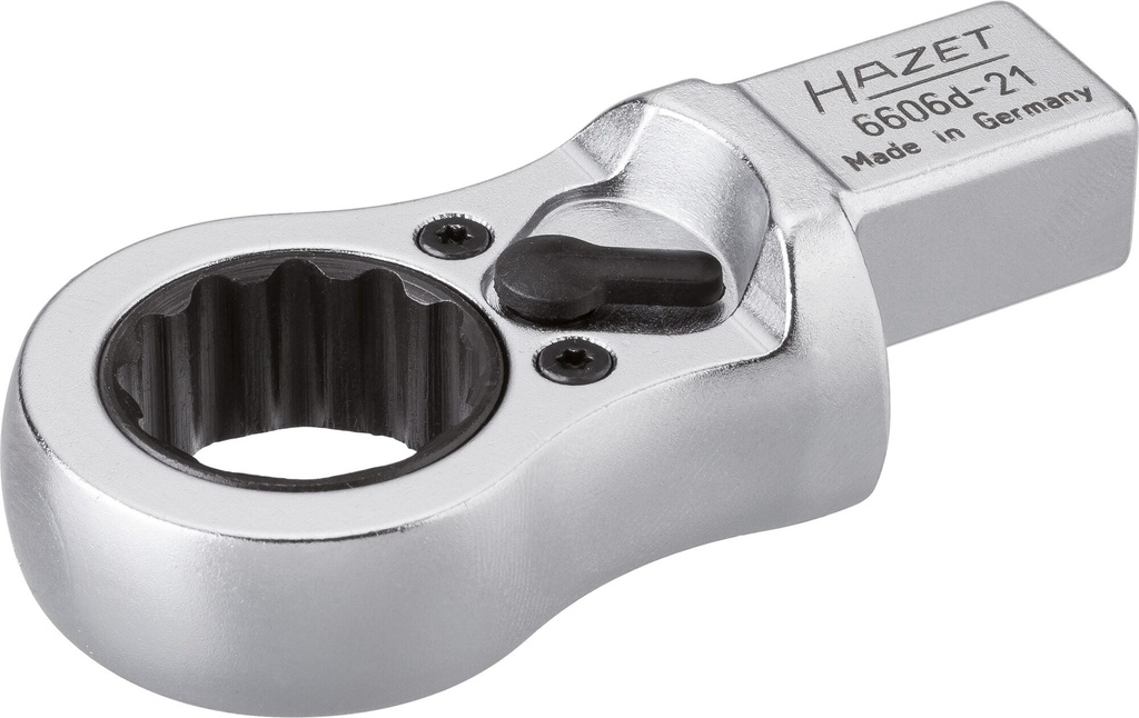 Ratcheting insert box-end wrench 21 mm, 14x18 mm insert square (6606D-21, HAZET)