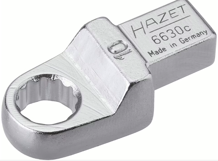 Insert box-end wrench, 12-point - 9 x 12 mm insert square, solid (6630C-10, HAZET)
