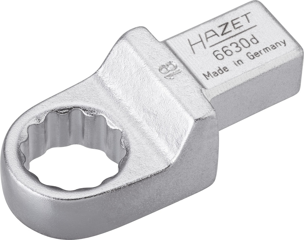 Insert box-end wrench, 12-point - 14 x 18 mm insert square, solid (6630D-18, HAZET)