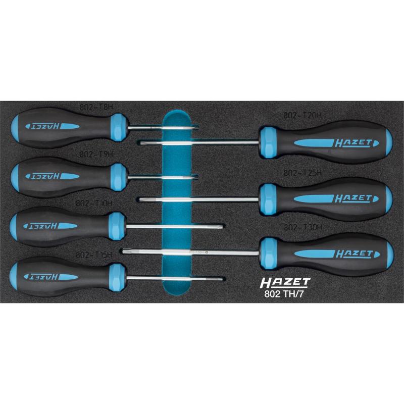 HEXAnamic® skrūvgriežu komplekts – pretaizsardzības TORX® profils (802TH/7, HAZET)