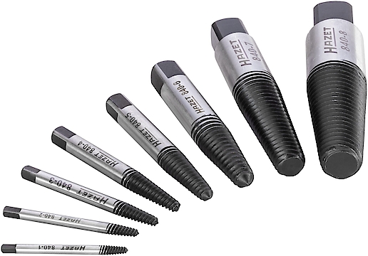 Screw extractor set, 8 pcs (840/8, HAZET)