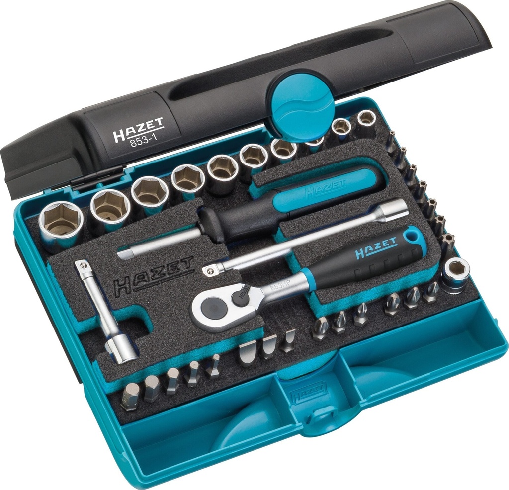 Socket and bit set 1/4 inch 36-pcs (853-1, HAZET)