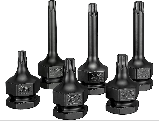 Smūginių TORX antgalių rinkinys 1/2 col., 6 vnt. (995S6/6, HAZET)