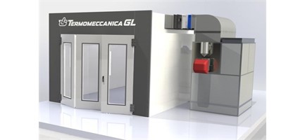 Paint / drying booth 7×4×2.8 m with diesel burner (GL2 7 x 4 x 2.8, TERMOMECCANICA)