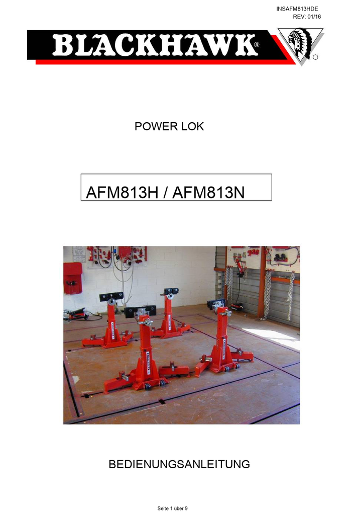 Instruction sheet – HIGH P.LOK, German (INSAFM813HDE, BLACKHAWK)