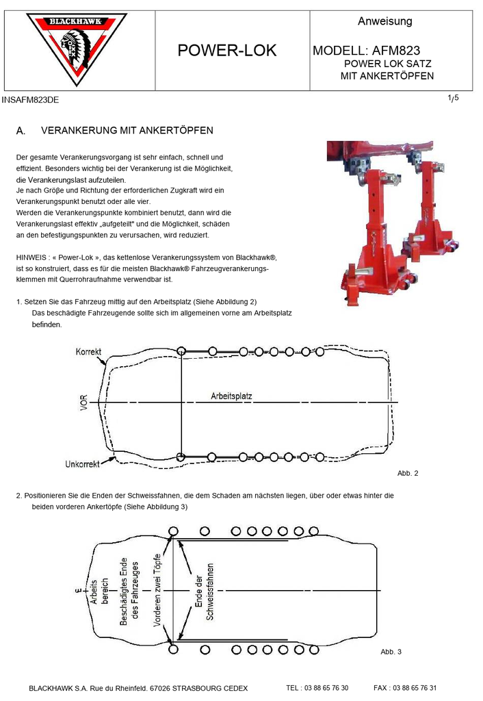 Instruction sheet – AFM823 – DE (INSAFM823DE, BLACKHAWK)