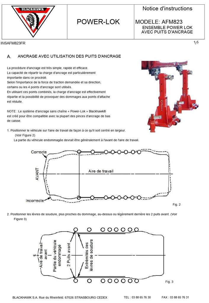 Instruction sheet – AFM823 – FR (INSAFM823FR, BLACKHAWK)