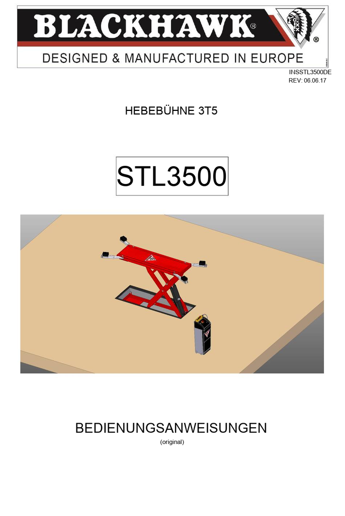 Manual STL3500 - DE (INSSTL3500DE, BLACKHAWK)
