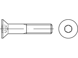 SKRŪVE M8X35 - DIN7991 - 8.8 (MBBB827, BLACKHAWK)