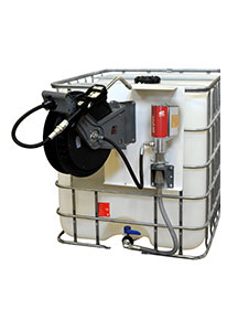 Oil dispensing kit for IBC tank with pump and reel (157-26, EUROLUBE)